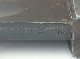 Reichswehr, Seitengewehr M98/05  datiert 1920. Es handelt sich ursprünglich um ein preußisches Stück von 1918, das in die Reichswehr übernommen wurde.