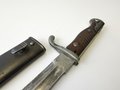 Bayern, Seitengewehr M98/05 mit ausgeschliffener Säge datiert 1916, Hersteller Fichtel & Sachs Schweinfurt