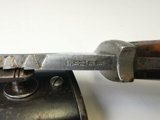 Preußen, Seitengewehr M98/05 mit Sägerücken datiert 1915, Hersteller Simson & Co Suhl