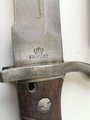 Preußen, Seitengewehr M98/02 mit ausgeschliffenem Sägerücken datiert 1902, Hersteller Königliche Gewehrfabrik Erfurt
