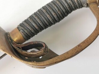 Preußen, Infanterie Offiziersdegen IOD M1889, Kammerstück des Infanterie Regiment 15 von 1906. Das Griffemblem fehlt, sonst Ordentlicher Zustand