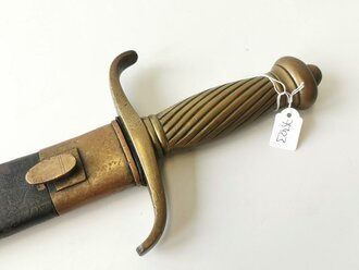 Preußen, Faschinenmesser M1849 , Kammerstempel von 1872, Kammermäßig gekürzt für Fußartillerie. Nummerngleiches Stück