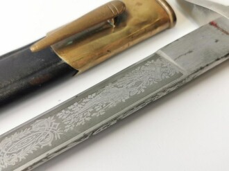 Preußen, Seitengewehr M 1871,nicht aufpflanzbares Eigentumstück in Kammermaß, beidseitige Klingenätzung, guter Gesamtzustand