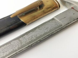 Preußen, Seitengewehr M 1871,nicht aufpflanzbares Eigentumstück in Kammermaß, beidseitige Klingenätzung, guter Gesamtzustand