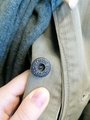 USMC Pattern 41 HBT field jacket. Used, larger damage on shoulder