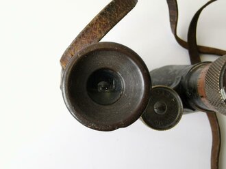 1.Weltkrieg Fernglas 08 von Leitz Wetzlar. Kammerstück mit klarer Durchsicht