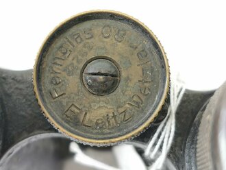 1.Weltkrieg Fernglas 08 von Leitz Wetzlar. Kammerstück mit klarer Durchsicht