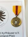 Deutscher Soldatenbund Kyffhäuser, Verdienstmedaille mit Verleihungsurkunde von 1996