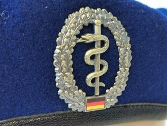 Bundeswehr Barett Sanitätstruppe, ungetragen