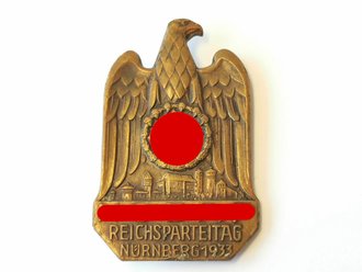 Massives Metallabzeichen "NSDAP Reichsparteitag Nürnberg 1933"