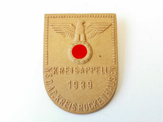 Pappabzeichen " Kreisappell 1939 NSDAP Rockenhausen"