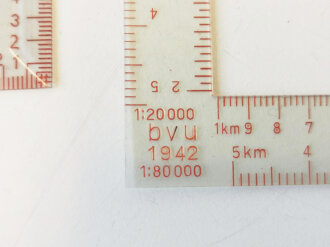Kartenwinkelmesser 27 der Wehrmacht, Set in neuwertigem Zustand bvu 1942