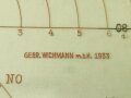 Schablone zum Satz Kartenwinkelmesser 27 der Wehrmacht datiert 1933
