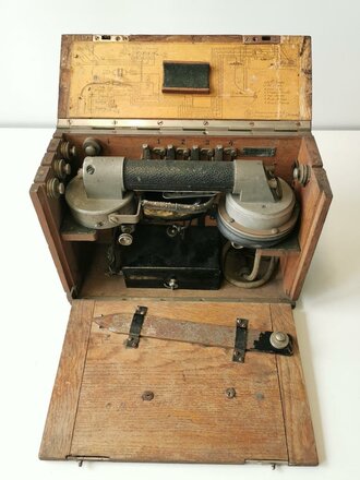K.u.K. Microphon Kasette Modell 1907, Hersteller Telefonfabrik A.G. Budapest. Funktion nicht geprüft
