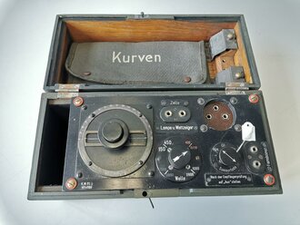 1.Weltkrieg, Wellenmesser K.W.61g von Telefunken. Funktion nicht geprüft, Gehäuse restauriert