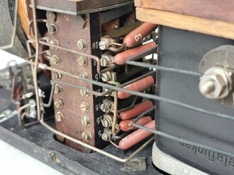 1.Weltkrieg, Wellenmesser K.W.61g von Telefunken. Funktion nicht geprüft, Gehäuse restauriert