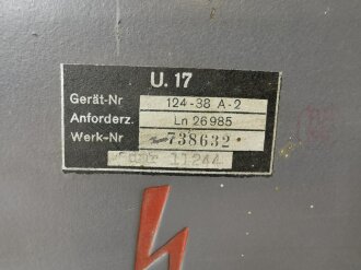 Luftwaffe Umformer U17 Ln26985 für FuG 16....