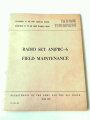 U.S. Radio Set AN/PRC-6 Field manual dated 1952, vgc