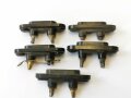 2 polige Anschlussbuchse für Funkgerät Wehrmacht, Konvolut aus 5 Stück