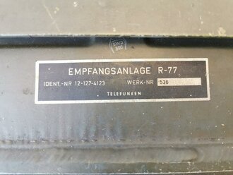 Bundeswehr Empfangsanlage R77, Funktion nicht geprüft