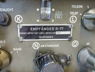 Bundeswehr Empfangsanlage R77, Funktion nicht geprüft