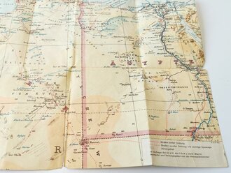 Panzergruppe Afrika, Kalender 1942. Keine Einträge, mit der seltenen Karte, Bindung z.T. gelöst