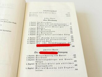 Adolf Hitler "Mein Kampf" Hochzeitsausgabe der Stadt Mannheim in gutem Zustand, der Schuber beschädigt