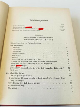 Organisationsbuch der NSDAP, 4.Auflage 1939 , guter Zustand