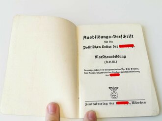 Ausbildungsvorschrift für die politischen Leiter der NSDAP, 79 Seiten, Kleinformat