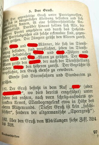 Dienstvorschrift für die SA der NSDAP, 270 Seiten