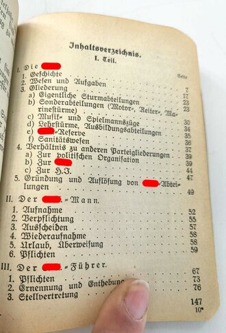 Dienstvorschrift für die SA der NSDAP, 270 Seiten