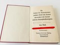 Adolf Hitler "Mein Kampf" kleine, rote " Tornisterausgabe" von 1940 mit Widmung der "Vereinigte Silberwaren Fabrik AG Düsseldorf" Guter Zustand