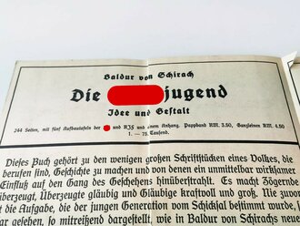 Baldur von Schirach "Die Hitler Jugend" Idee und Gestalt  mit 220 Seiten