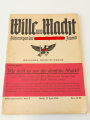 "Wille und Macht" Führerorgan der nationalsozialistischen Jugend, Heft 8 vom 15.April 1939