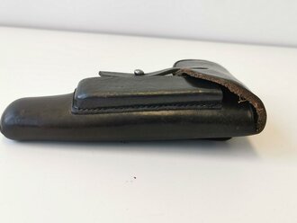 Pistolentasche schwarzes Leder " DRGM AKAH"