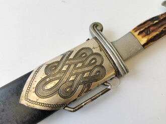 Reichsarbeitsdienst Hauer für Mannschaften. Hersteller Siegfried Waffen. Scheide original lackiert