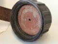 Feldflasche Wehrmacht, spätes Stück , Leder ausgetrocknet