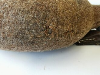 Feldflasche Wehrmacht, der Tragehaken neuzeitlich wieder vernäht