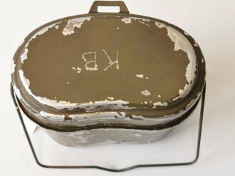 Kochgeschirr Wehrmacht OHW44, zusammengehöriges Stück, Originallack