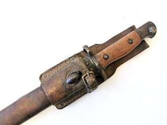 Großbritannien, M1907 Bajonett im Koppelschuh, jeweils guter Zustand