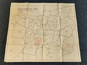 Reichsparteitag 1933, Großformatiger Plan des Quartieramt mit Gebitseinteilung der 26 Gauabschnitte