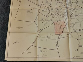 Reichsparteitag 1933, Großformatiger Plan des Quartieramt mit Gebitseinteilung der 26 Gauabschnitte