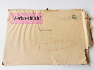 Reichsverband Deutscher Rundfunkteilnehmer, 2 Grossformatige Urkunden, dazu ein Übersendungsumschlag