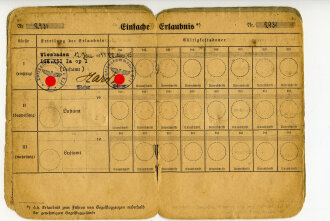 Luftfahrerschein für Segelflugzeugführer, ausgestellt in Wiesbaden 1944,