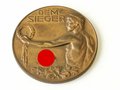Deutsche Reichsbahn, nicht tragbare Sieger Medaille des Reichsbahn Bezirks- Turn- und Sportfest Regensburg 1934. Durchmesser 50mm