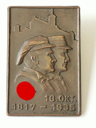 Metallabzeichen Wartburgfest der deutschen Burschenschaft 18.Okt. 1817-1935
