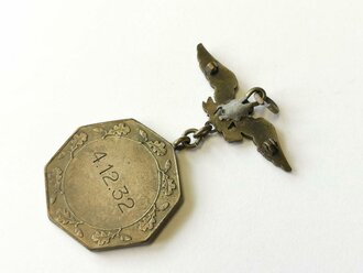 Jagd- Schützenwesen, Tragbare Medaille datiert 1932, Durchmesser 34mm
