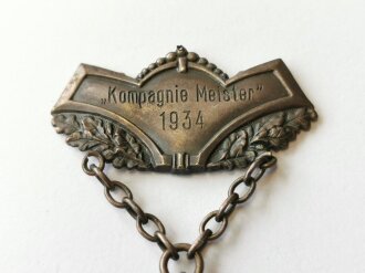 Jagd- Schützenwesen, Tragbare Medaille " Kompagnie Meister 1934" Durchmessser39mm