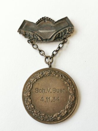 Jagd- Schützenwesen, Tragbare Medaille " Kompagnie Meister 1934" Durchmessser39mm