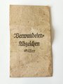 Tüte für Verwundetenabzeichen silber , Hersteller Moritz Hausch Pforzheim